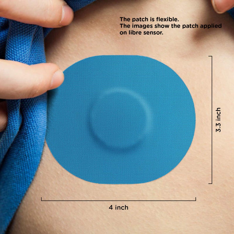 SIMPATCH Universal Adhesive Patch (25-Pack) â€“ Waterproof Adhesive, CGM Patches (Blue) - Image 4